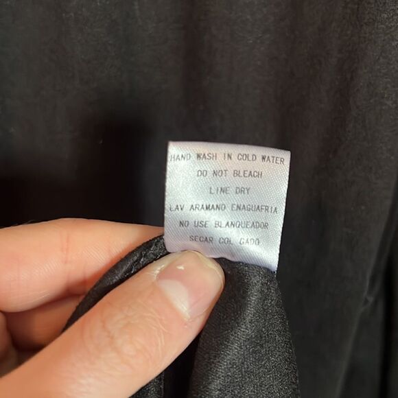 Six crisp days black faux wrap midi dress - Picture 5 of 9